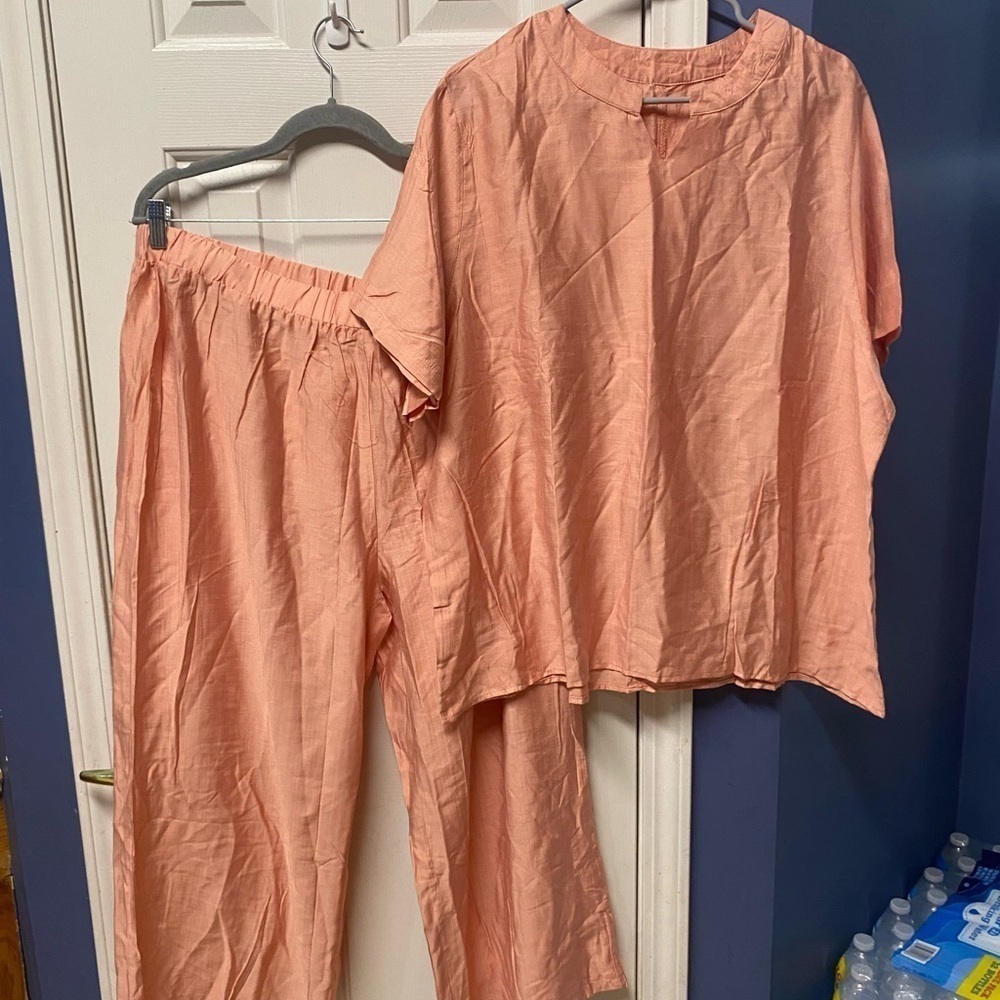 2 Piece Set for Women
2024 Summer Outfit plus size 3X (18) Peach